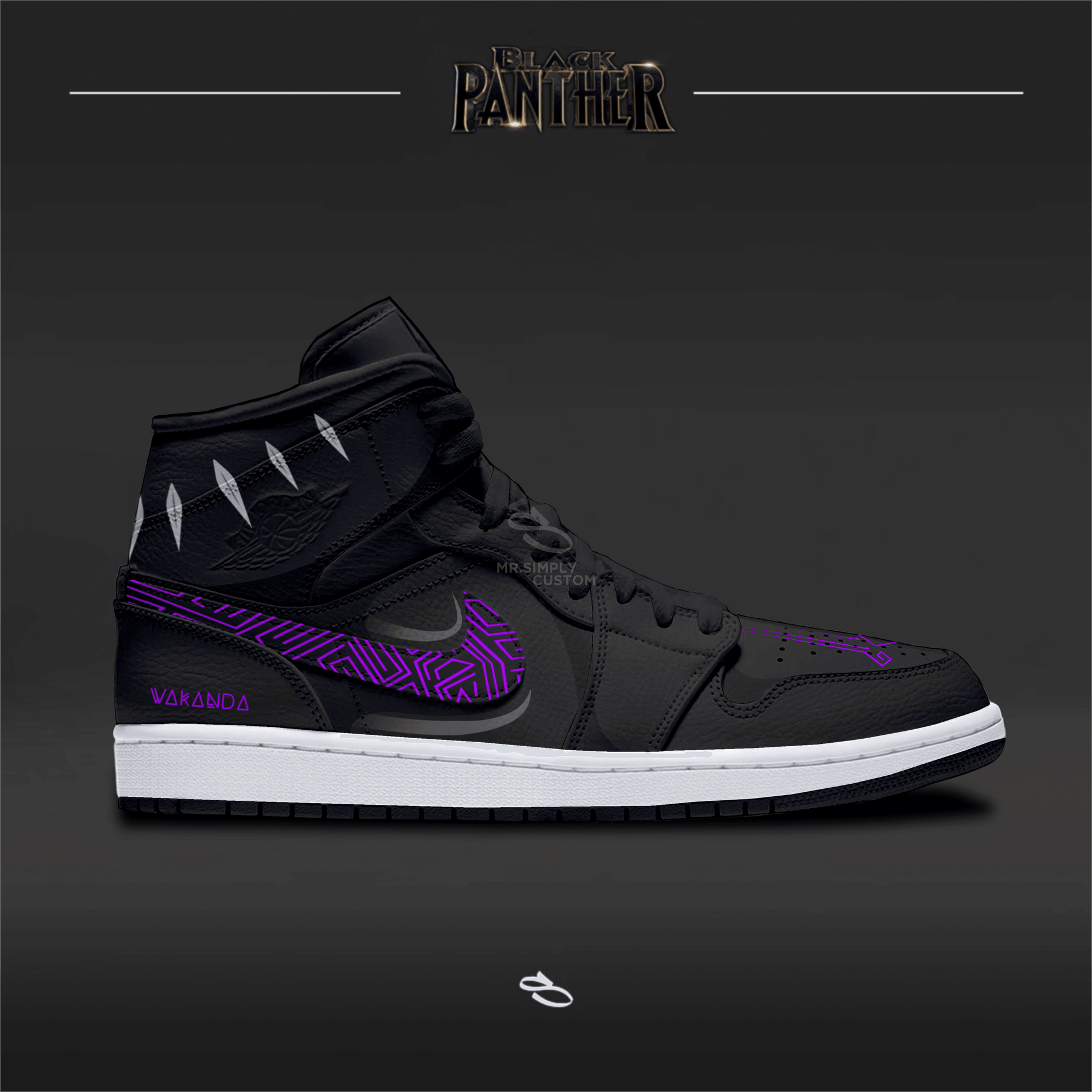 Custom black panther shoes on sale