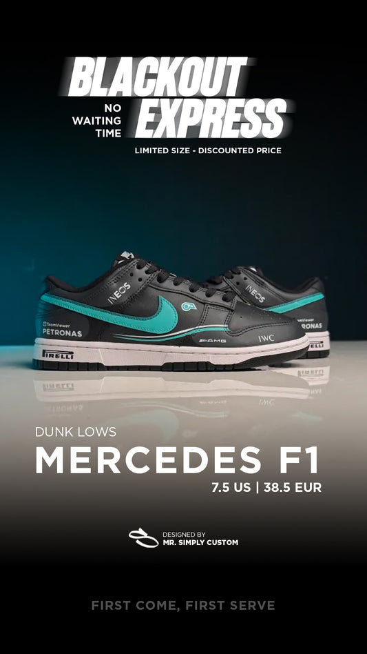 Mercedes F1 - Dunk - 7.5 US - Ready Stock