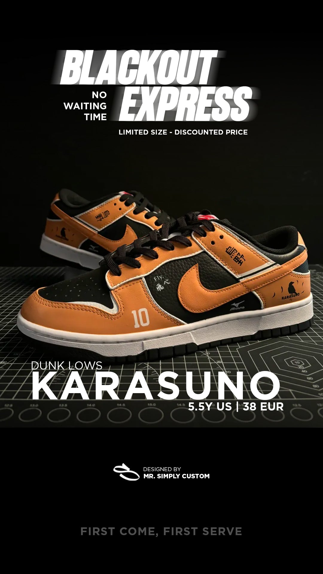 Karasuno - Dunk -5.5Y US - Ready Stock