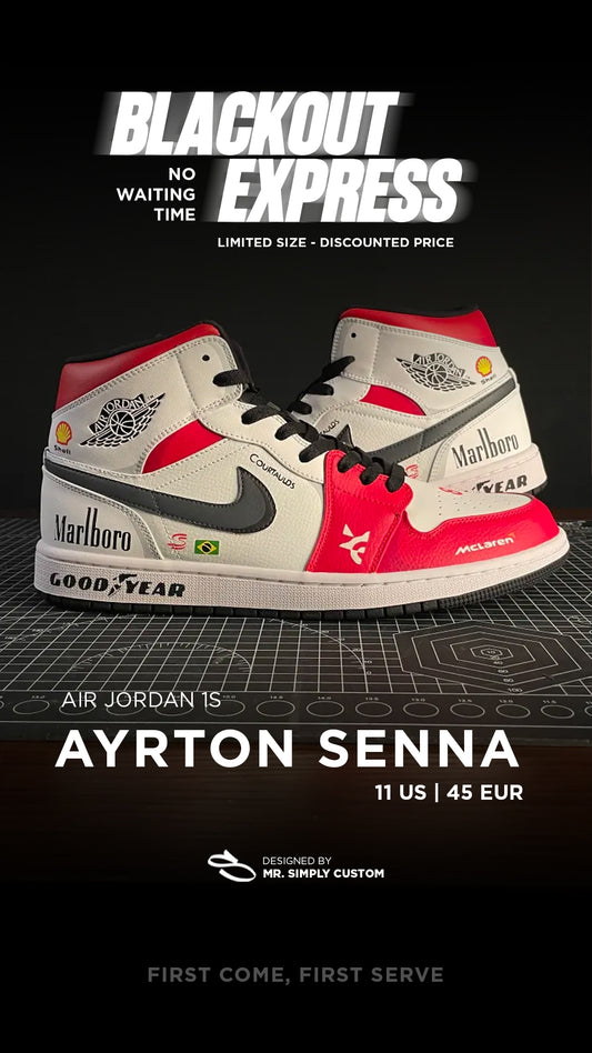 Ayrton senna - Air Jordan 1s - 11 US - Ready Stock