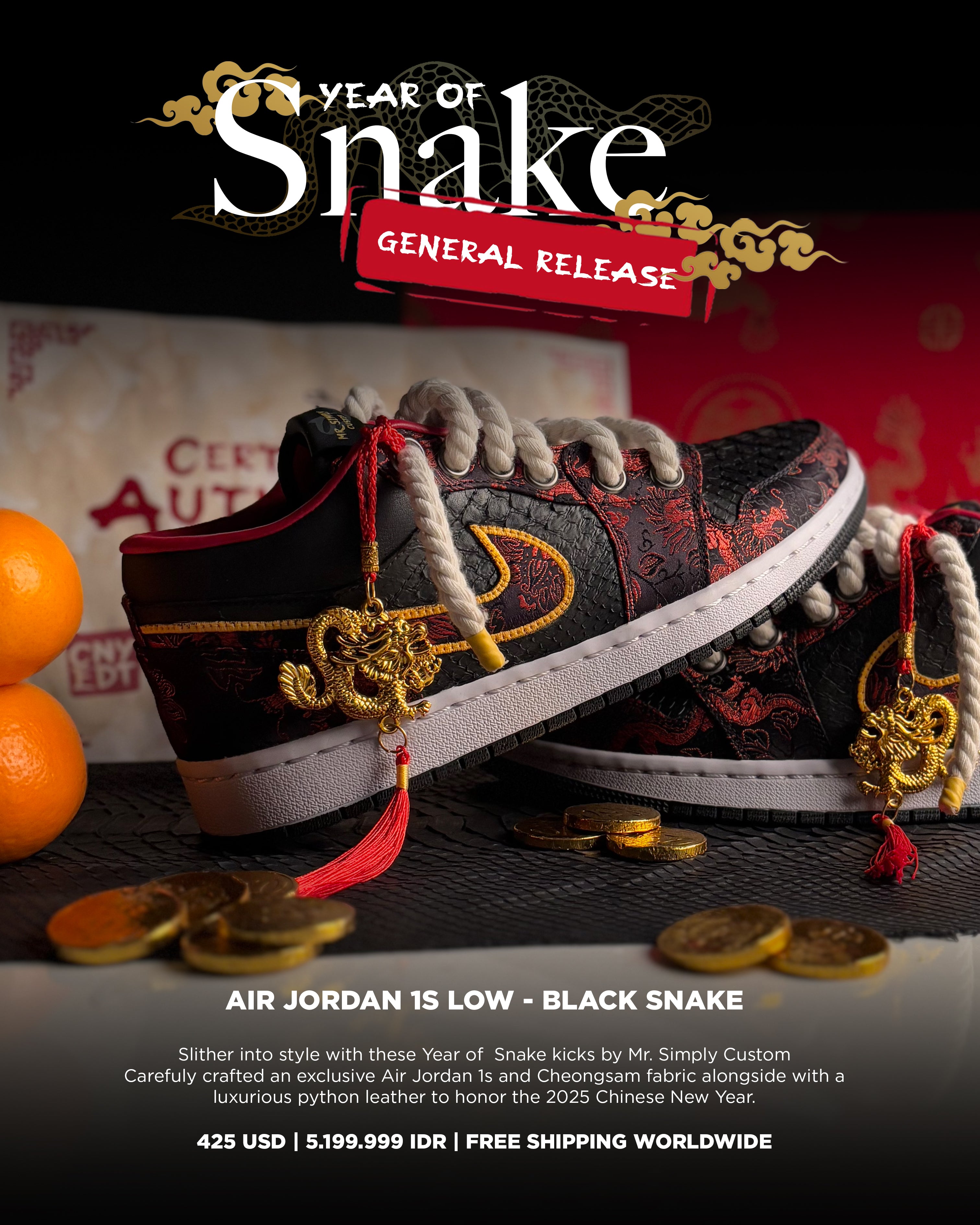Year of Snake - General Release - Jordan Low - Black Snake – Mr. Simply ...