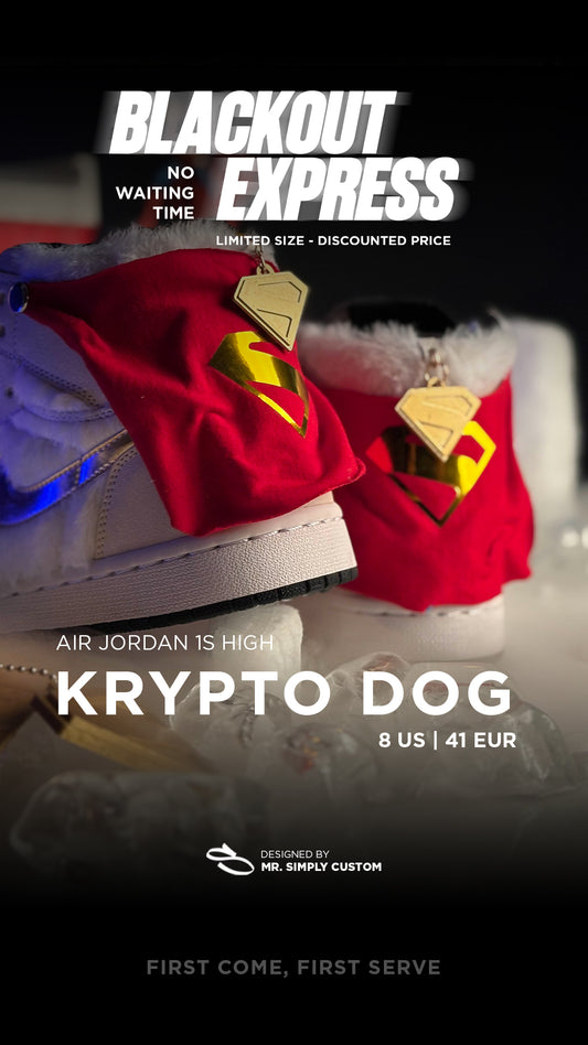Krypto Dog - Air Jordan 1s - 8 US - Ready Stock