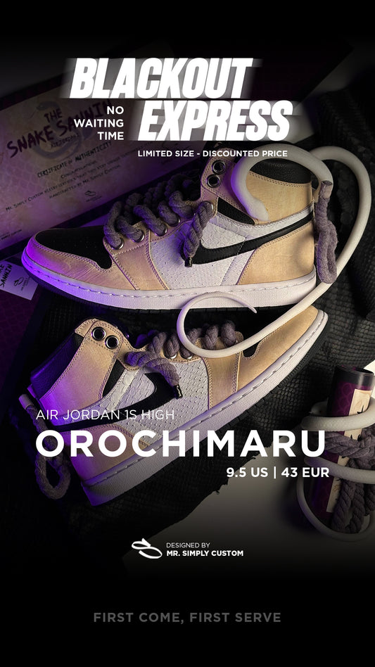 Orochimaru - Air Jordan 1s - 9,5 US - Ready Stock
